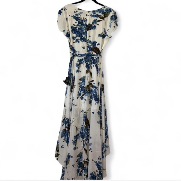 Lulus Women’s French Countryside Floral High-Low Dress XL White Blue New - Picture 3 of 12